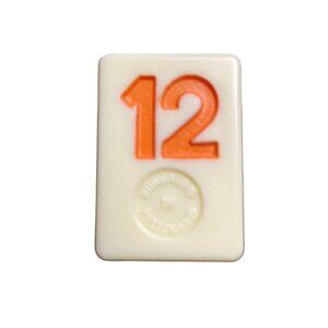 Pressman Rummikub Orange 12 Tile Original Replacement Game Piece Smooth Back u